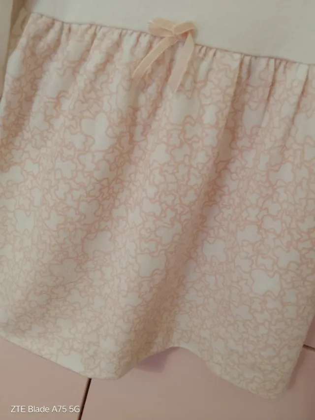 Vestido Tous Niña Blanco y Rosa
