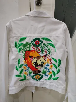 Chaqueta vaquera bordada Pure Alpaca Talla L