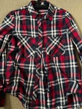 Lote 2 Camisas Cuadros mujer Stradivarius talla S