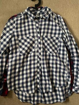 Lote 2 Camisas Cuadros mujer Stradivarius talla S