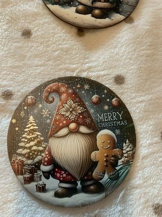 Set da 6 Sottobicchieri Legno Merry Christmas