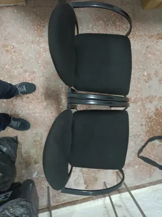 2 Sillas de Oficina Negras