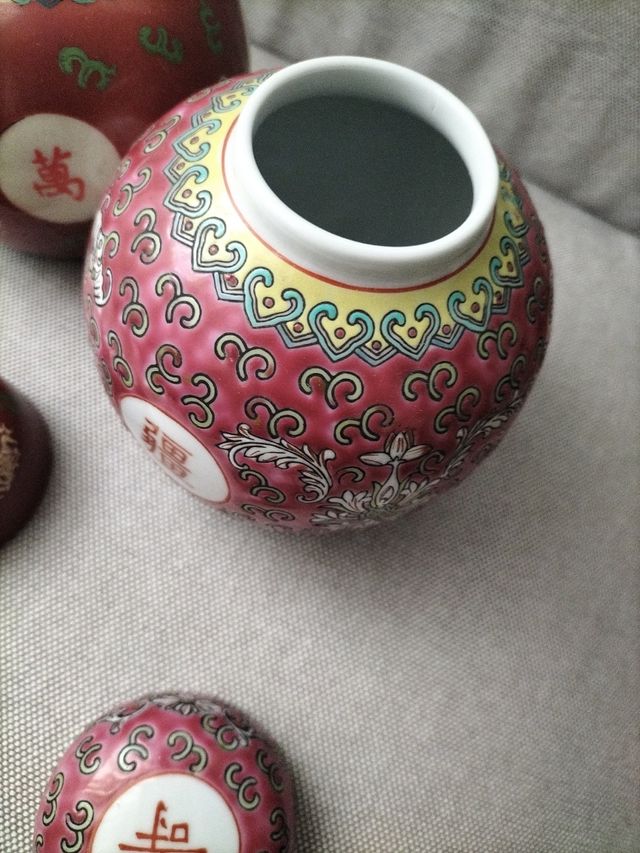 Jarrón chino y 2 tibores de regalo