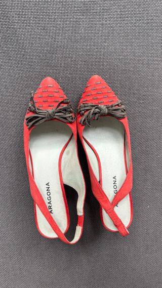 Zapatos ARAGONA ante rojo