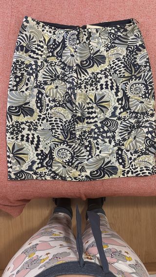 Falda estampada multicolor