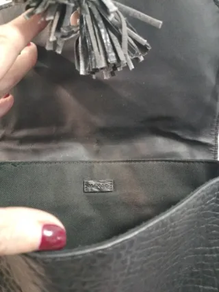 Bolso bandolera negro Mango