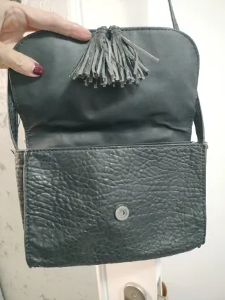 Bolso bandolera negro Mango