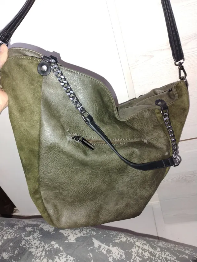 Bolso grande verde militar