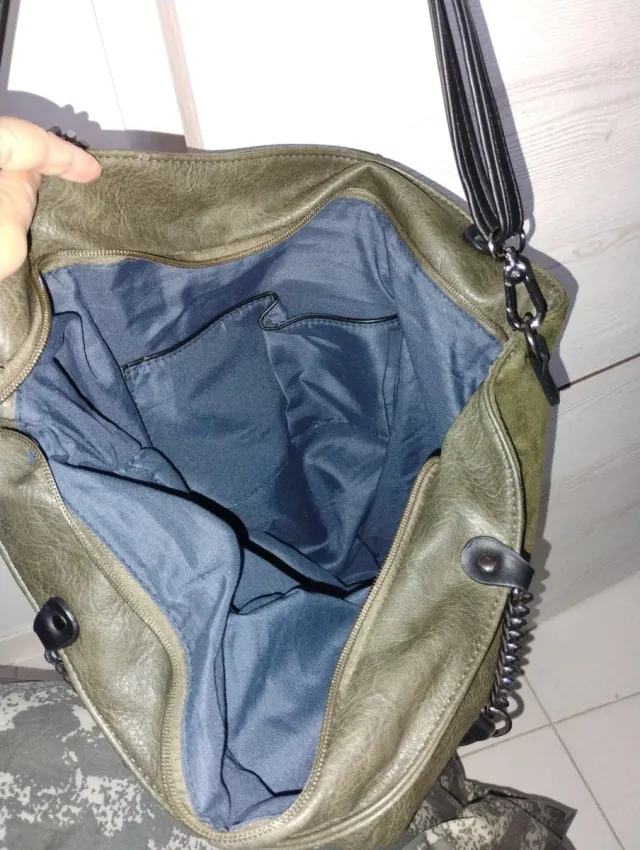 Bolso grande verde militar