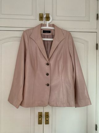 Jones New York Chaqueta Cuero Rosa
