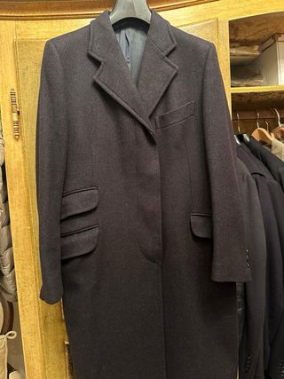 Cappotto misto cashmere nero