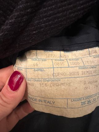 Cappotto misto cashmere nero