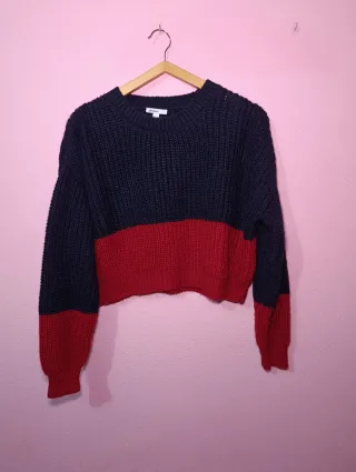 Jersey corto rayas azul y rojo