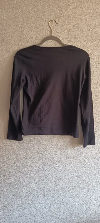 Camiseta Carolina Herrera Negra Manga Larga