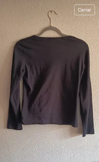 Camiseta Carolina Herrera Negra Manga Larga