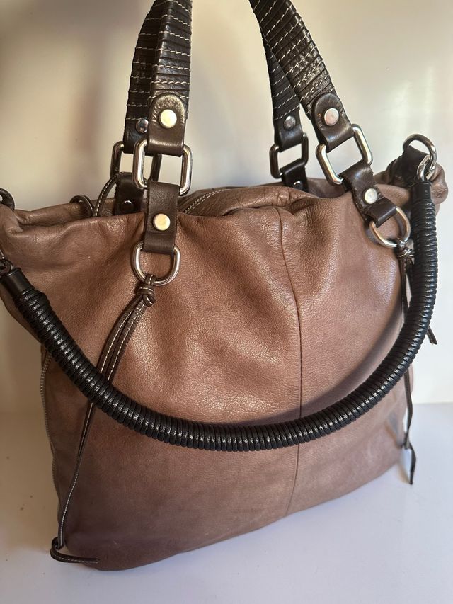 Bolso Vera Pelle Marrón y Negro