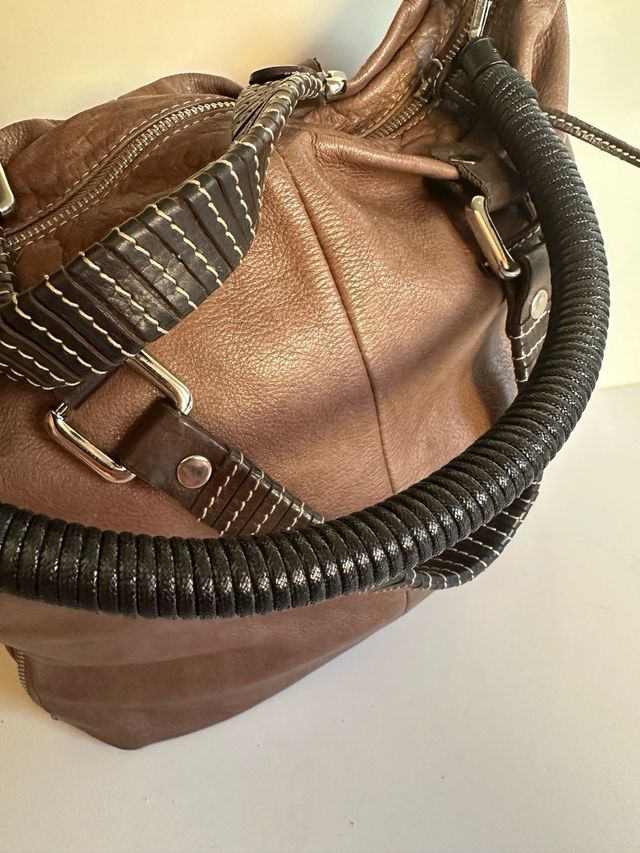 Bolso Vera Pelle Marrón y Negro