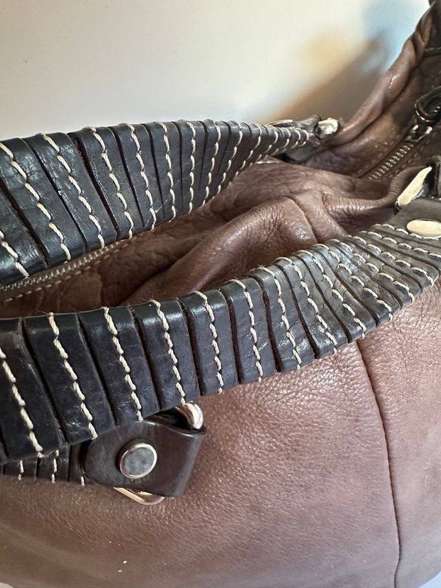 Bolso Vera Pelle Marrón y Negro