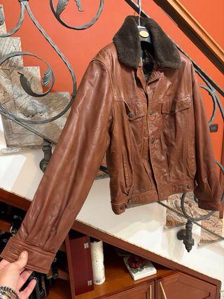Giubbino aviatore vera pelle vintage