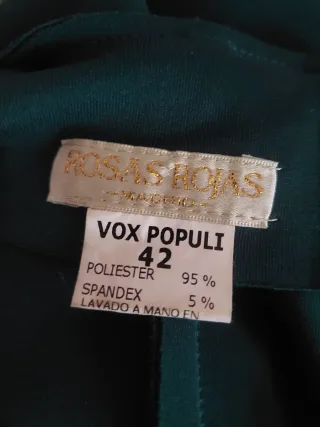 Vestido verde Rosas Rojas