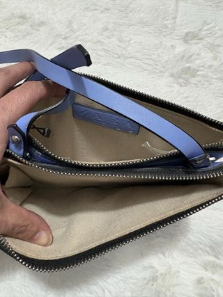 Bandolera Zara Negra y Azul