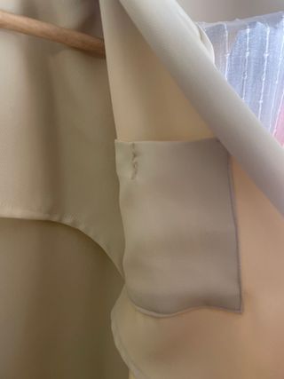 Chaquetilla beige/blanco roto oversize