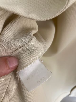 Chaquetilla beige/blanco roto oversize