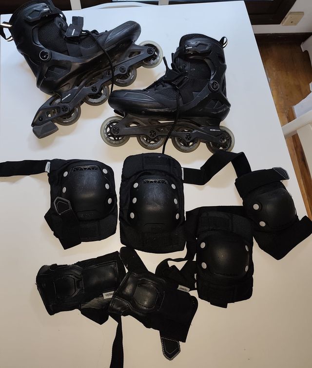 Patines Oxelo FIT100 Talla 43 + Kit Protección