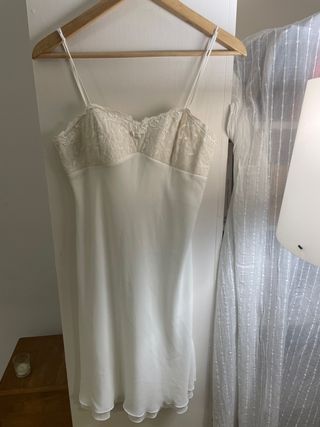 Camisón de Novia Encaje Blanco, talla G