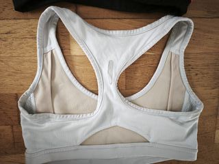 Reebok Tops Deportivos Blanco y Fucsia Talla S