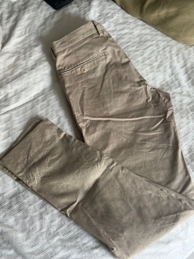 Pantalón de vestir beige hombre