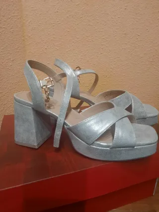 Zapatos de fiesta plateados