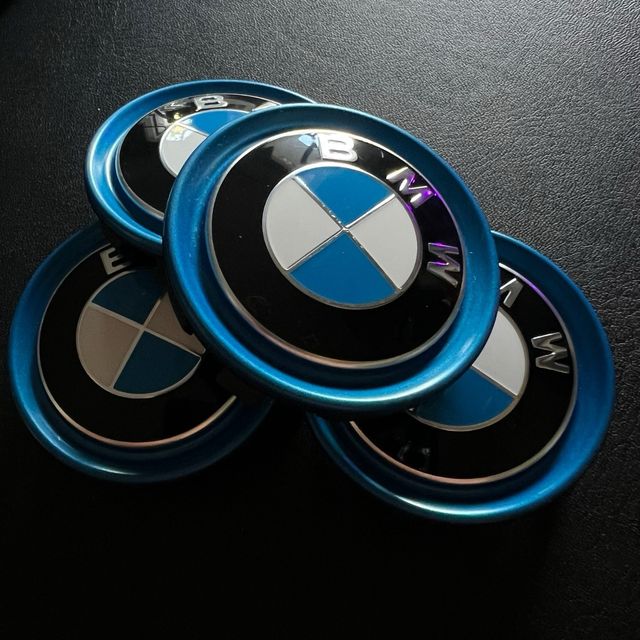 4 Tapabujes BMW Blue Ring 46mm Originales