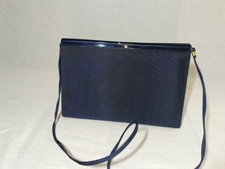 Borsa a tracolla blu vintage