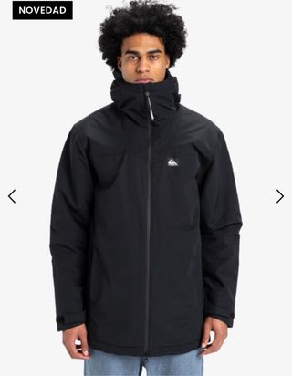 Quiksilver Parka Overcast 3K Negra Talla S