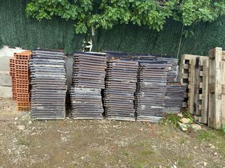 Tejas de cerámica azul