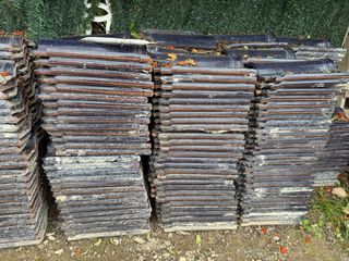 Tejas de cerámica azul