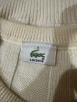 Jersey Lacoste Y2K Crema Talla L