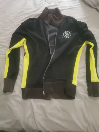 Chaqueta Sudadera Diesel Negra y Amarilla