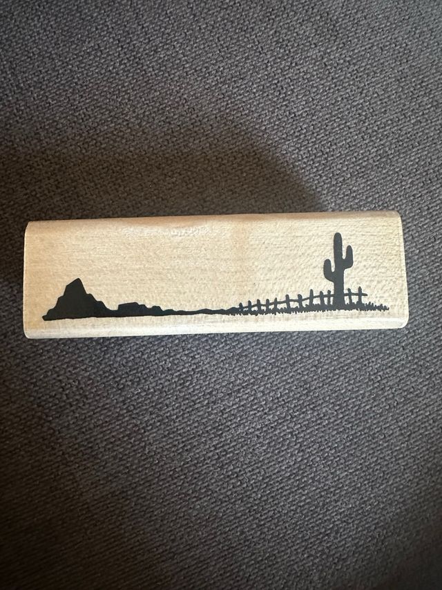 Sellos de goma montados en madera