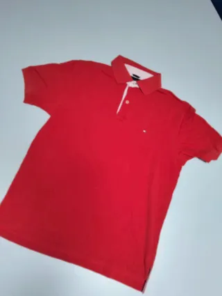 Camisa Polo Tommy Hilfiger Talla M Roja