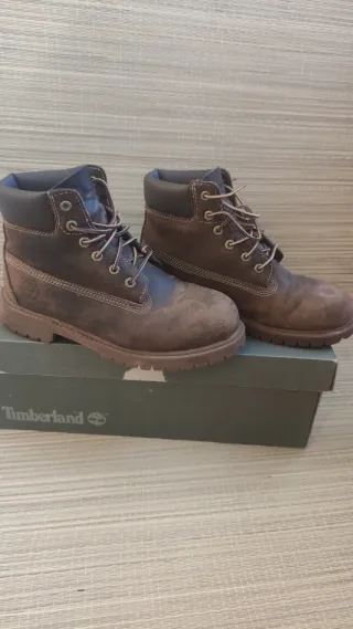 Timberland Stivali Pelle Marrone Graffiati