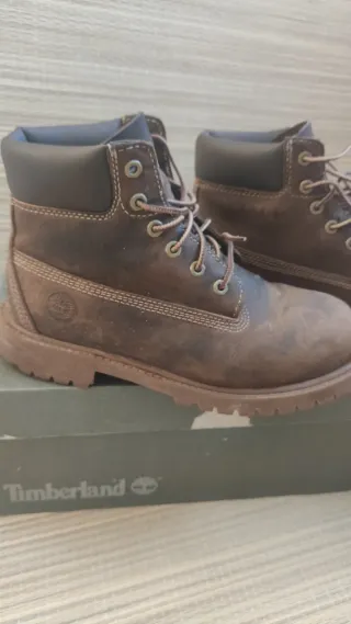 Timberland Stivali Pelle Marrone Graffiati