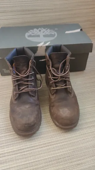 Timberland Stivali Pelle Marrone Graffiati