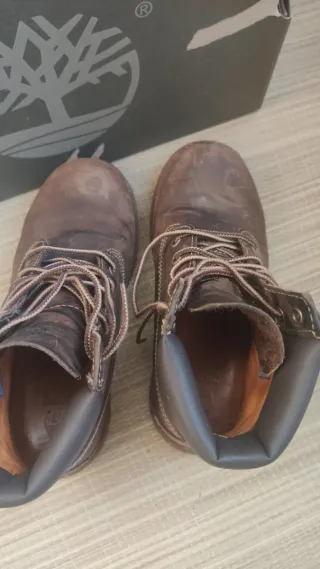 Timberland Stivali Pelle Marrone Graffiati