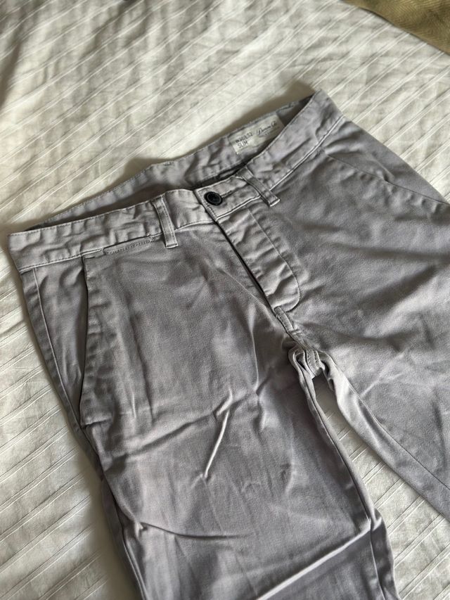 Pantalón vestir gris Denim Co Slim
