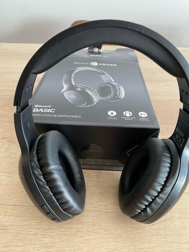 Auriculares Bluetooth Music Sound Basic Negros