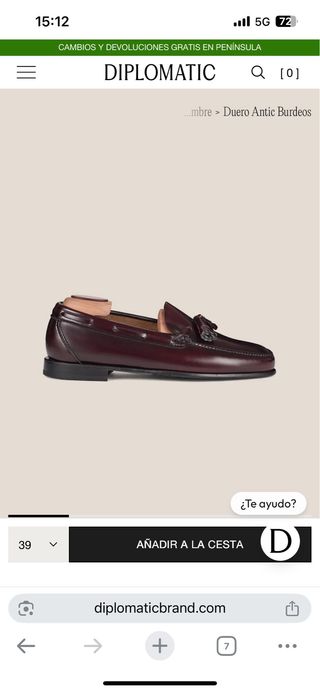 Zapatos DIPLOMATIC Sevilla Tostado 43