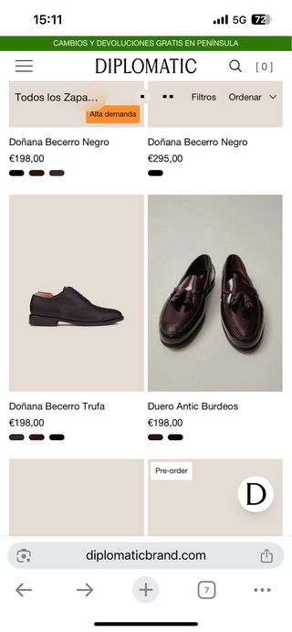 Zapatos DIPLOMATIC Sevilla Tostado 43