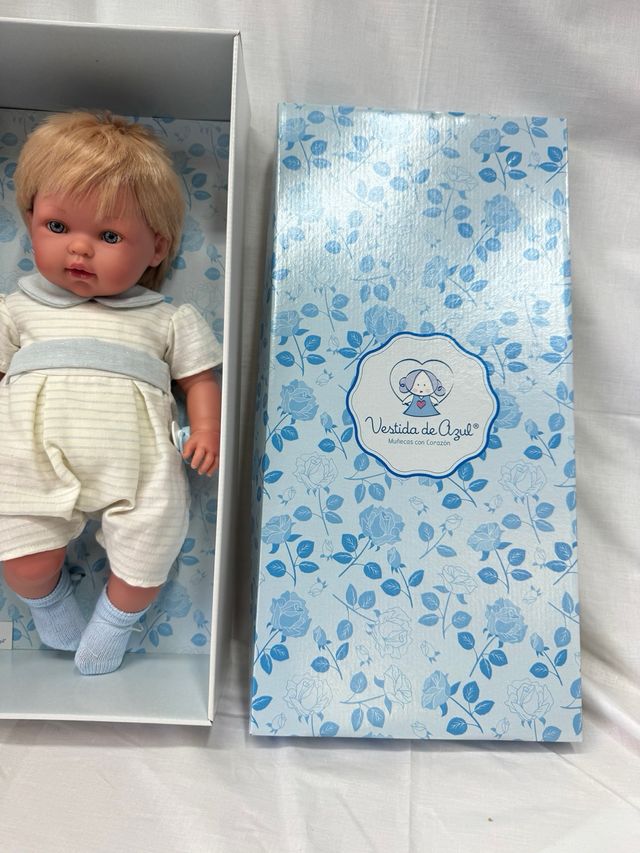 Muñeco Tonino Vestida de Azul